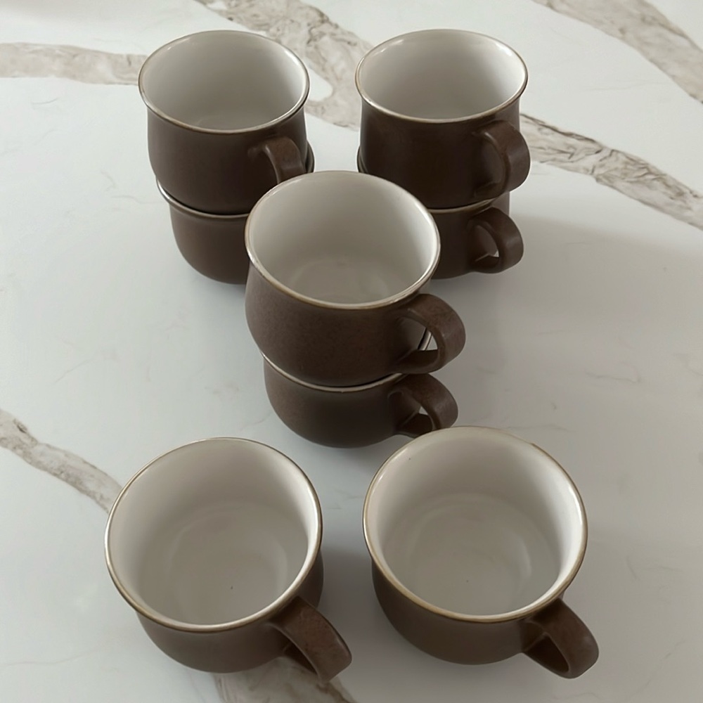 Denby like smaller coffee tea cups - set of 8
